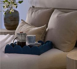 Zaria Handcrafted Scalloped Tray