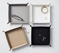 Quinn Leather Catchall Tray - Foil Debossed