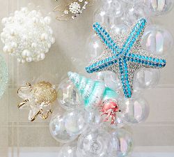 Glitter Crab in Shell Ornament