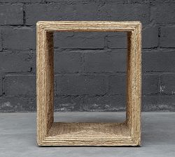 Noah Square Woven Accent Table (20.5")