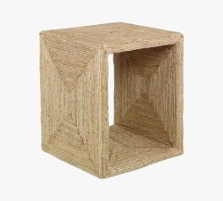 Noah Square Woven Accent Table (20.5")