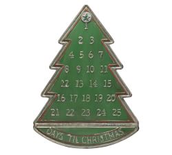 Christmas Tree Shaped Metal Advent Calendar