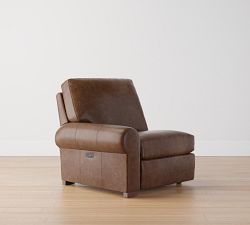 Build Your Own Turner Roll Arm Leather Power Reclining Sectional