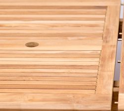 Nassau Teak Rectangular Extendable Outdoor Dining Table (67"-87")