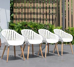 Sinclair Metal Outdoor Dining Chairs, Set of 4