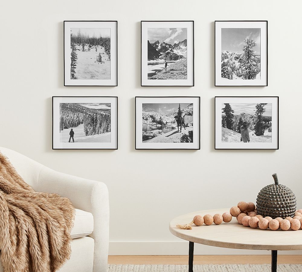 Stowe Modern Metal Frames - Set of 6, 14x17 Frame (11x14 Opening) - Black