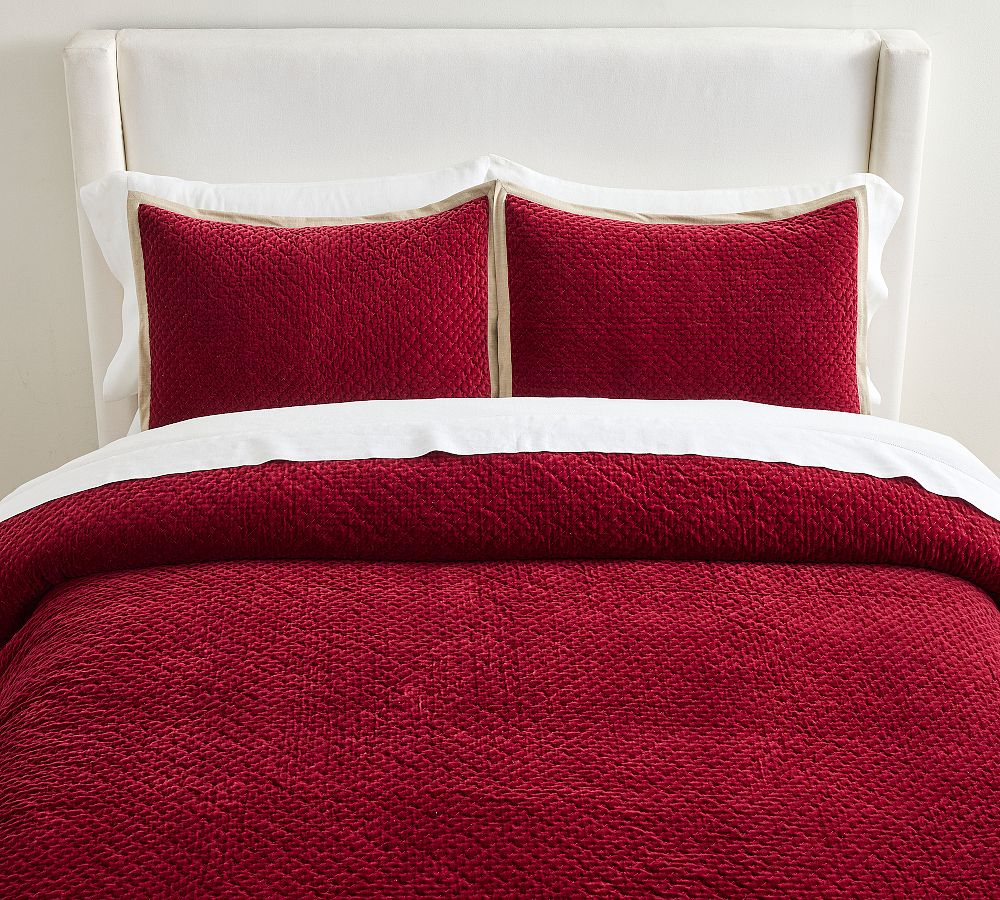 Cross Stitch Velvet Quilt