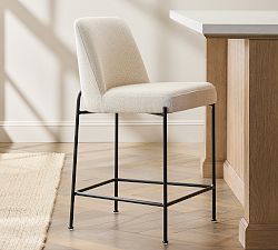 Layton Upholstered Metal Stool