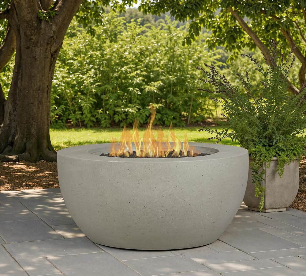 Jaylen Round Concrete Propane Fire Pit (44&quot;)