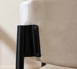 Maison Barrel Back Leather Stool