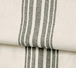Riviera Striped Blackout Roman Shade - Loden