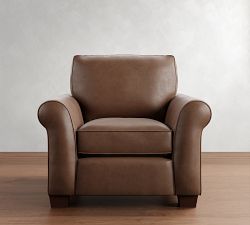 PB Comfort Roll Arm Leather Chair