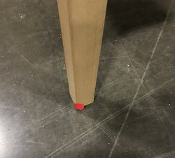 Open Box: York Upholstered Dining Armchair - Performance Everyday Linen Ivory, Seadrift Legs