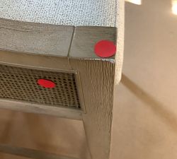 Open Box: Atwood Counter Stool - Performance Boucle Oatmeal, Seadrift Finish