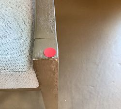 Open Box: Atwood Counter Stool - Performance Boucle Oatmeal, Seadrift Finish