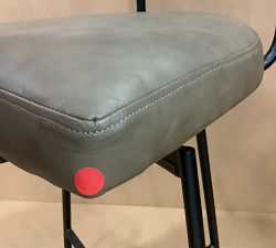 Open Box: Maison Leather Swivel Counter Stool (25&quot;) - Legacy Taupe, Bronze Legs