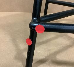 Open Box: Maison Leather Swivel Counter Stool (25&quot;) - Legacy Taupe, Bronze Legs