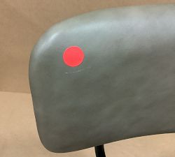 Open Box: Maison Leather Swivel Counter Stool (25&quot;) - Legacy Taupe, Bronze Legs