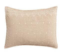 Open Box: Deepika Padukone Embroidered Sham, Standard - Neutral