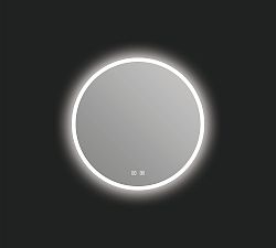 Open Box: Demi Round Lighted LED Mirror, 24" - Silver