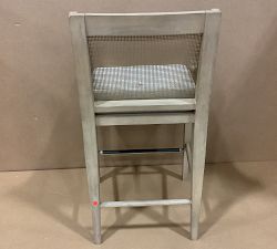 Open Box: Atwood Counter Stool - Performance Boucle Oatmeal, Seadrift Finish