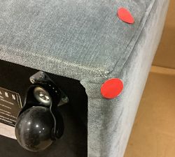 Open Box: Baldwin Upholstered Barrel Back Dining Armchair - Rustic Chenille Vapor