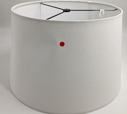 Open Box: Gallery Linen Tapered Drum Lamp Shade, Large 17" - White