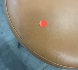 Open Box: Maison Leather Backless Swivel Stool, Counter Stool, 24" - Statesville Caramel