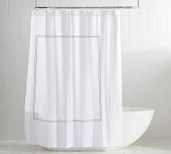 Grand Embroidered Organic Shower Curtain