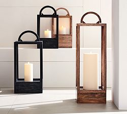Decker Acacia Wood Outdoor Lantern