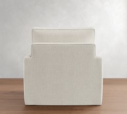 Pearce Square Arm Slipcovered Swivel Chair