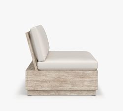 Indio Eucalyptus Modern Platform Outdoor Loveseat (57")