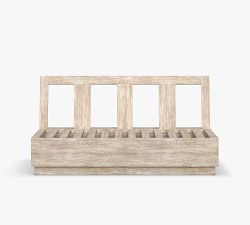 Indio Eucalyptus Modern Platform Outdoor Loveseat (57")