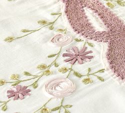 LoveShackFancy Embroidered Bow Tablethrow