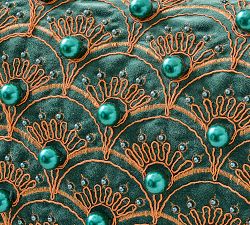 Elphaba Beaded Embellished Decorative Lumbar Pillow