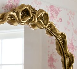 LoveShackFancy Gold Bow Arch Mirror