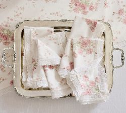 LoveShackFancy Pink Rose Napkins - Set of 4