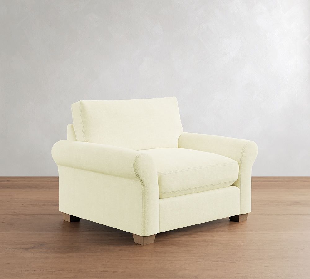 PB Comfort Modern Roll Arm Chair and a Half