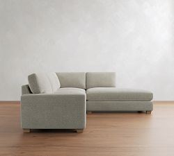 PB Comfort Modern Square Arm 3-Piece Bumper Sectional (106&quot;)