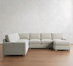 PB Comfort Modern Square Arm L-Shaped Chaise Sectional (134")