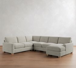 PB Comfort Modern Square Arm L-Shaped Chaise Sectional (134")