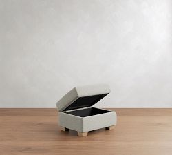 PB Comfort Modern Square Arm Storage Ottoman
