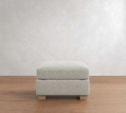 PB Comfort Modern Square Arm Storage Ottoman