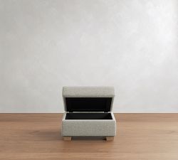 PB Comfort Modern Square Arm Storage Ottoman