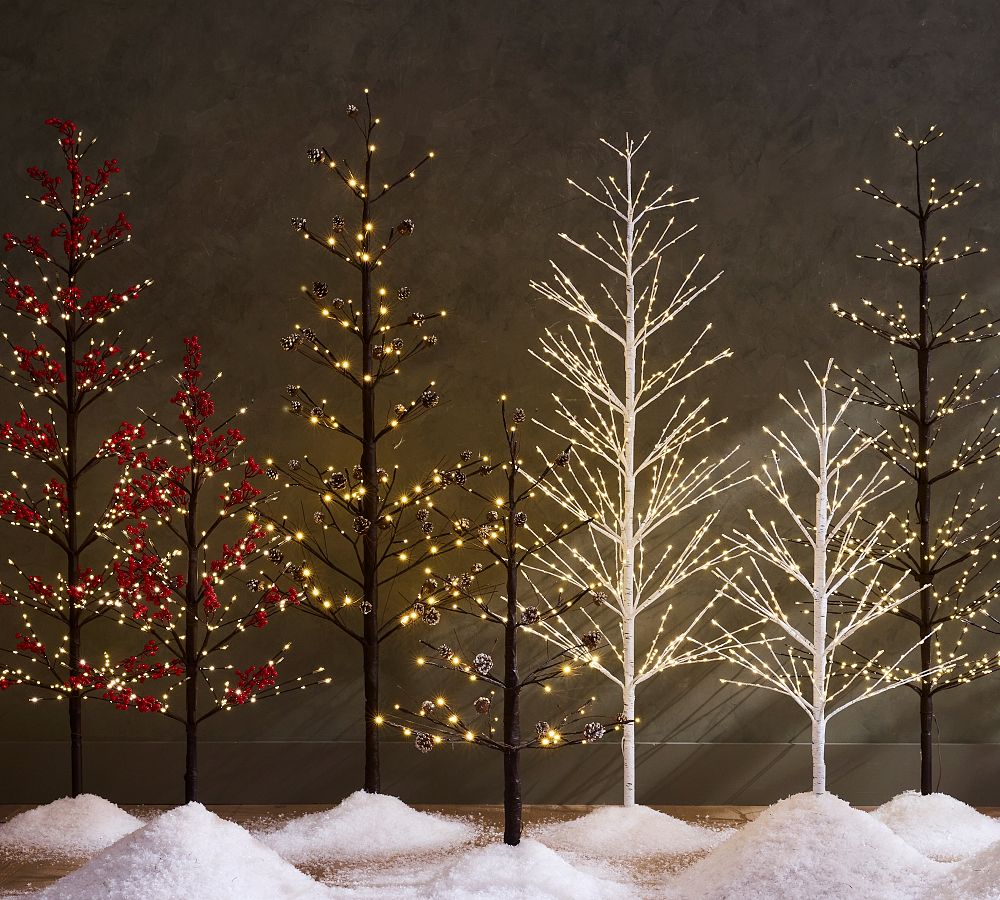 Open Box: Lit Indoor/Outdoor Twinkling Twig Trees, 5 Ft. - Brown