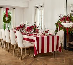 Monique Lhuillier Harper Stripe Organic Cotton Tablecloth