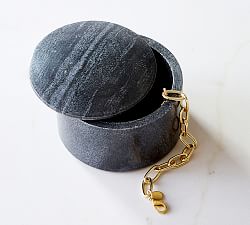 Round Marble Jewelry Box