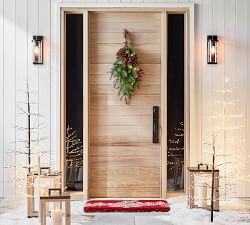 Lit Faux Red Berry &amp; Pine Swag