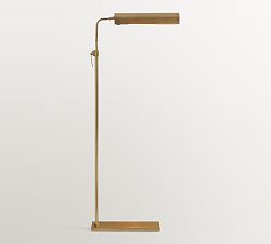 Open Box: Sherman Metal Task Floor Lamp (45") - Vintage Brass