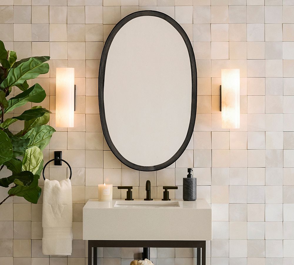 Artisanal Oval LED Mirror | Pottery Barn